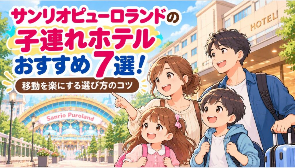 サンリオピューロランドの子連れホテルおすすめ7選!移動を楽にする選び方のコツ