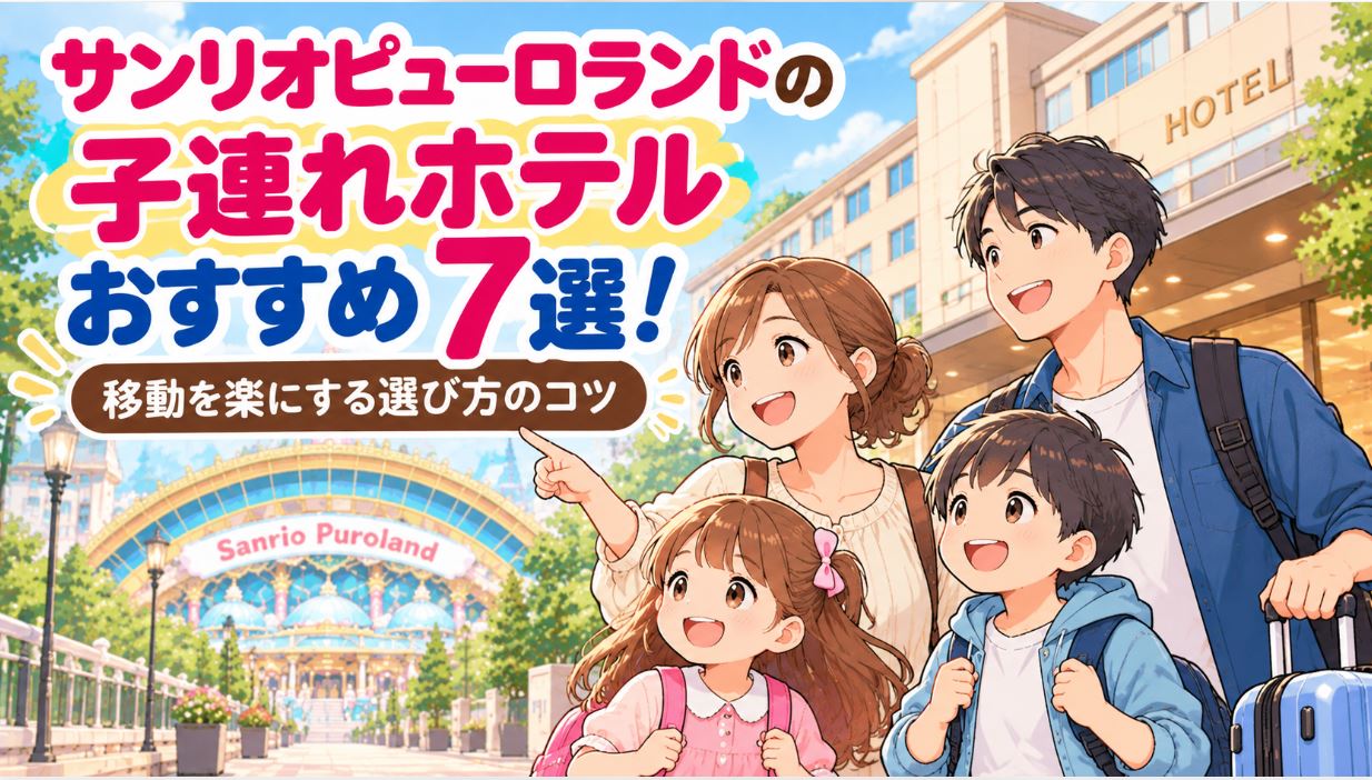 サンリオピューロランドの子連れホテルおすすめ7選！移動を楽にする選び方のコツ