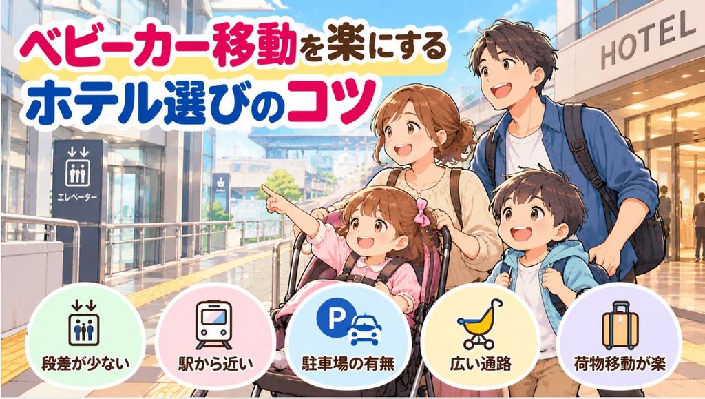 ベビーカー移動を楽にするホテル選びのコツ