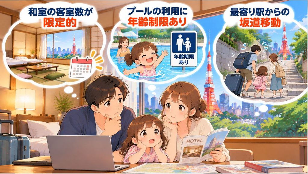 東京タワー周辺のホテルへ泊まる際の注意点3つ