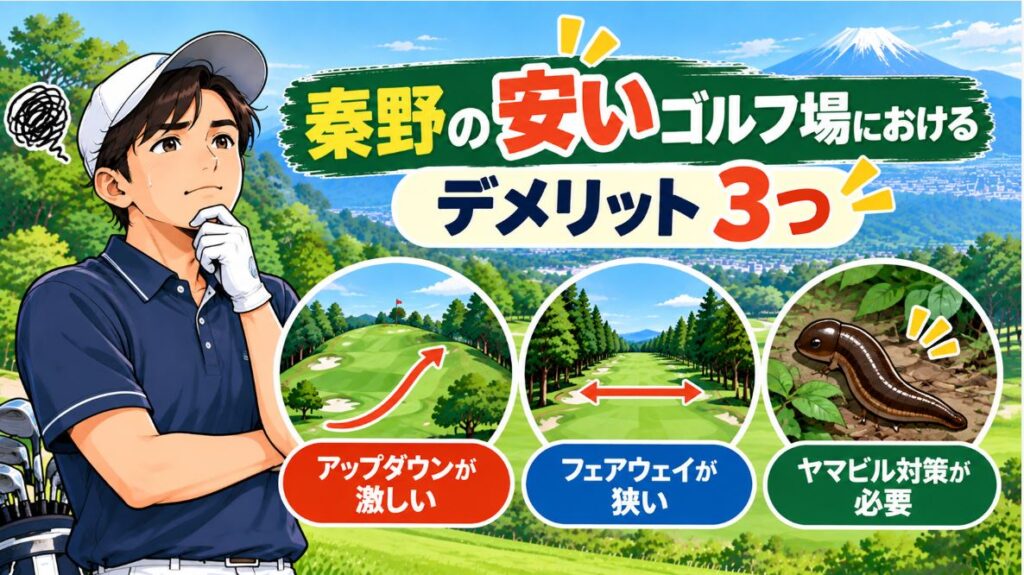 秦野の安いゴルフ場におけるデメリット3つ